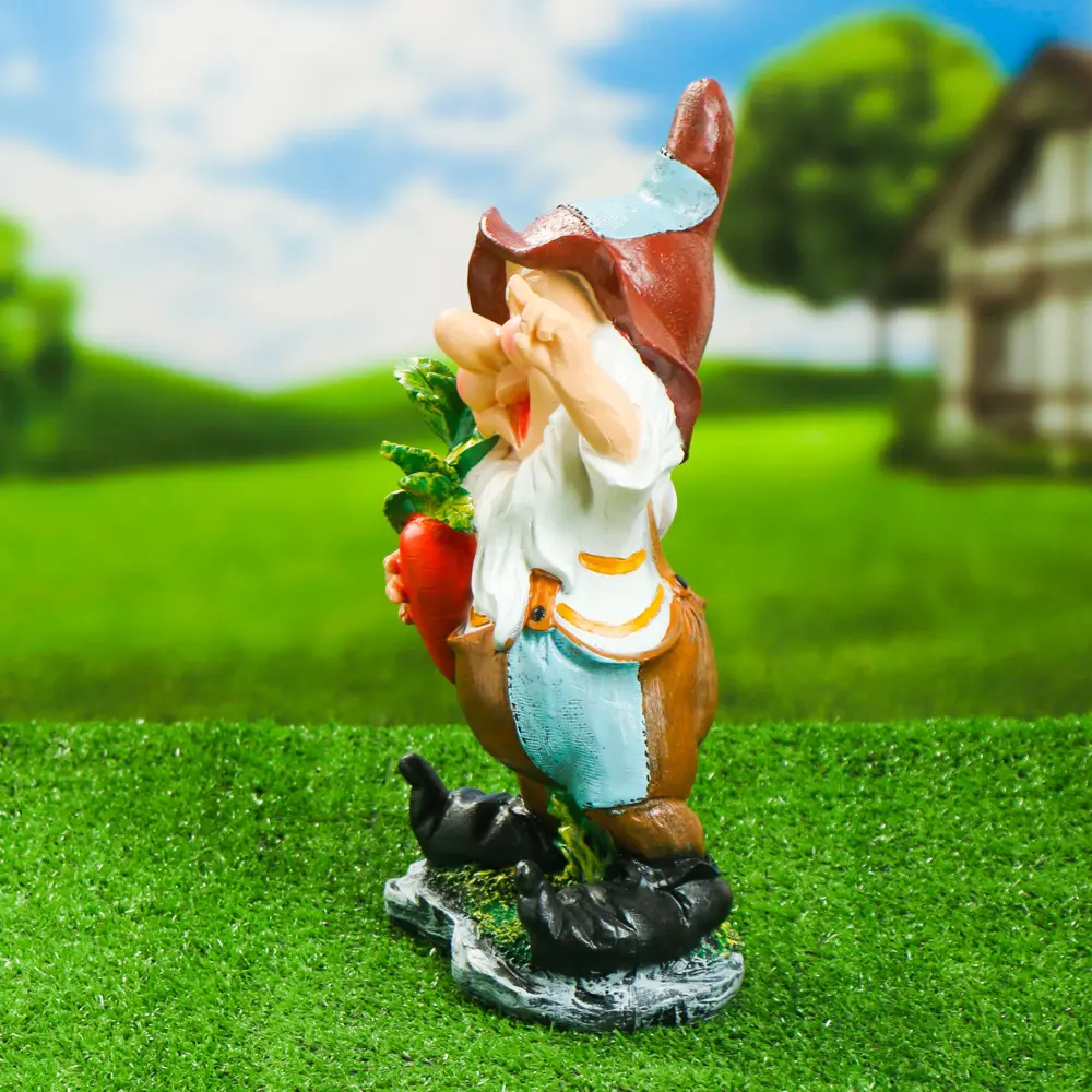 Фото 3 Садовая фигура Хорошие сувениры Гном с морковкой 19x38см Фото 3 Садовая фигура Хорошие сувениры Гном с морковкой 19x38см