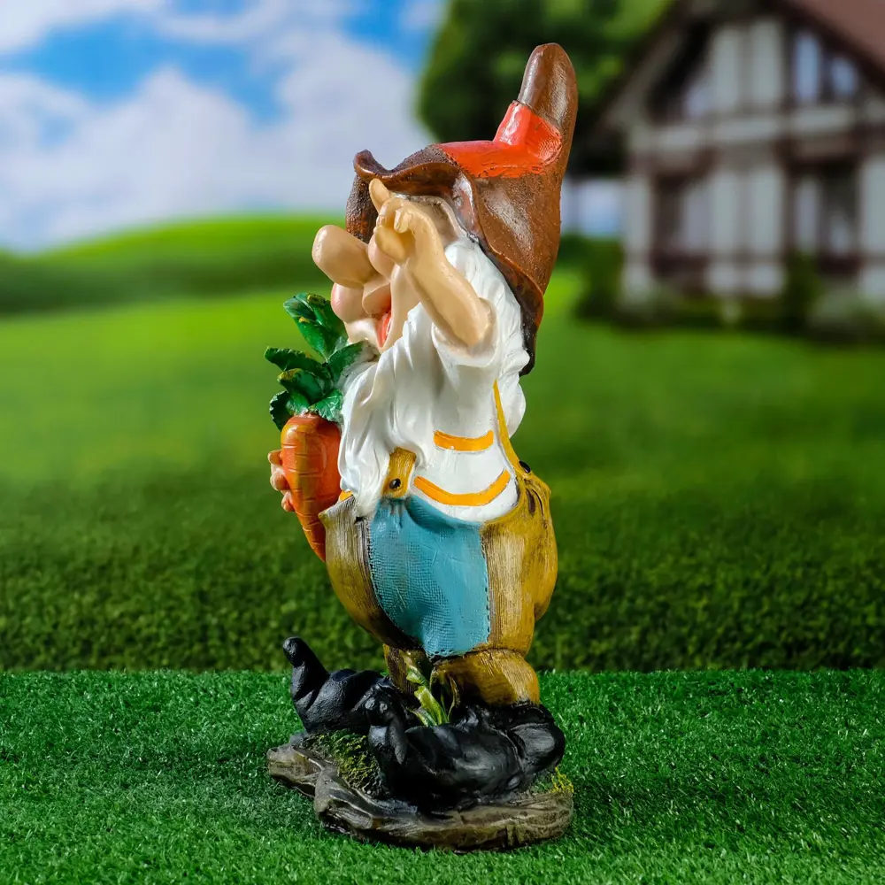 Фото 7 Садовая фигура Хорошие сувениры Гном с морковкой 19x38см Фото 7 Садовая фигура Хорошие сувениры Гном с морковкой 19x38см