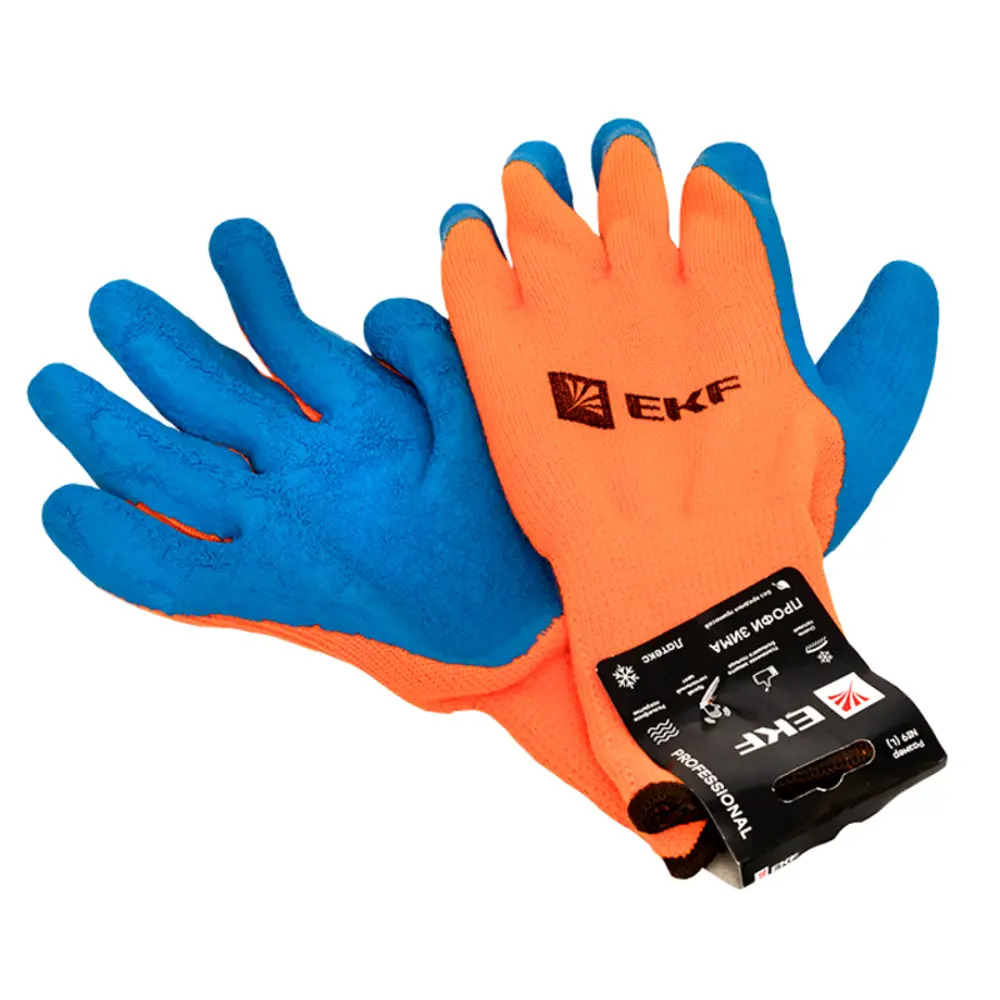 Фото 4 Перчатки акриловые EKF Professional pe10lt-10-pro, с рельефным латексным покрытием утепленные, размер XL Фото 4 Перчатки акриловые EKF Professional pe10lt-10-pro, с рельефным латексным покрытием утепленные, размер XL