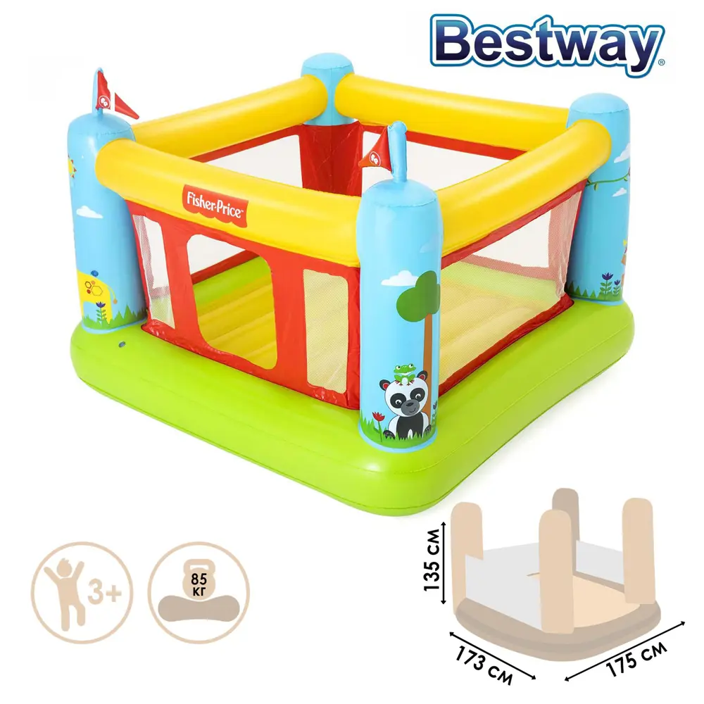 Фото Батут надувной Bestway 93553, 175x173x135 см Фото Батут надувной Bestway 93553, 175x173x135 см