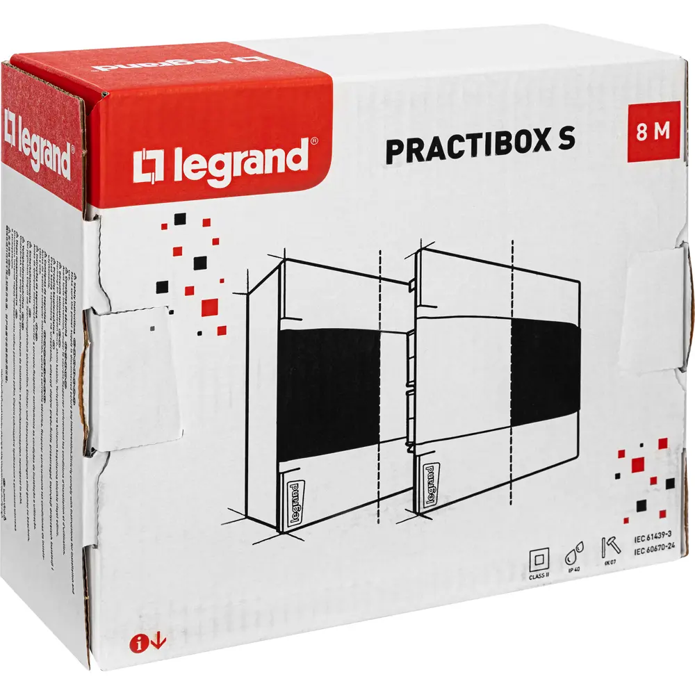 Фото 5 Щит распределительный встраиваемый Legrand Practibox S 8 модулей IP40 пластик цвет белый Фото 5 Щит распределительный встраиваемый Legrand Practibox S 8 модулей IP40 пластик цвет белый