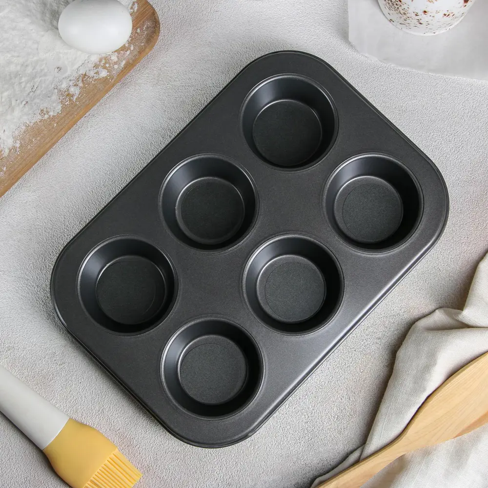 Фото 2 Форма для выпечки Доляна «Жаклин. Круг» 26×18×3 см 6 ячеек съёмное дно антипригарное покрытие Фото 2 Форма для выпечки Доляна «Жаклин. Круг» 26×18×3 см 6 ячеек съёмное дно антипригарное покрытие