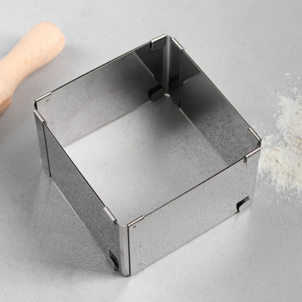 Фото 2 Форма для выпечки с регулировкой размера "Квадратная" H-6.5 см 10x10 - 18x18 см