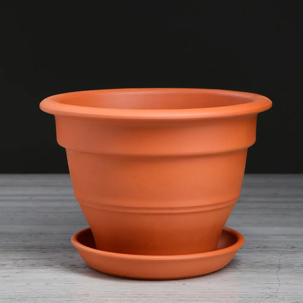 Фото Горшок цветочный 1354675 Красная глина 10 см 3 л глина коричневый Фото Горшок цветочный 1354675 Красная глина 10 см 3 л глина коричневый