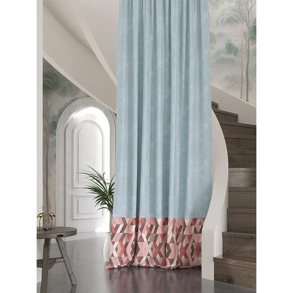 Фото Штора Helga Вромнес TD-537615 на шторной ленте, 280x150 см, цвет разноцветный Фото Штора Helga Вромнес TD-537615 на шторной ленте, 280x150 см, цвет разноцветный