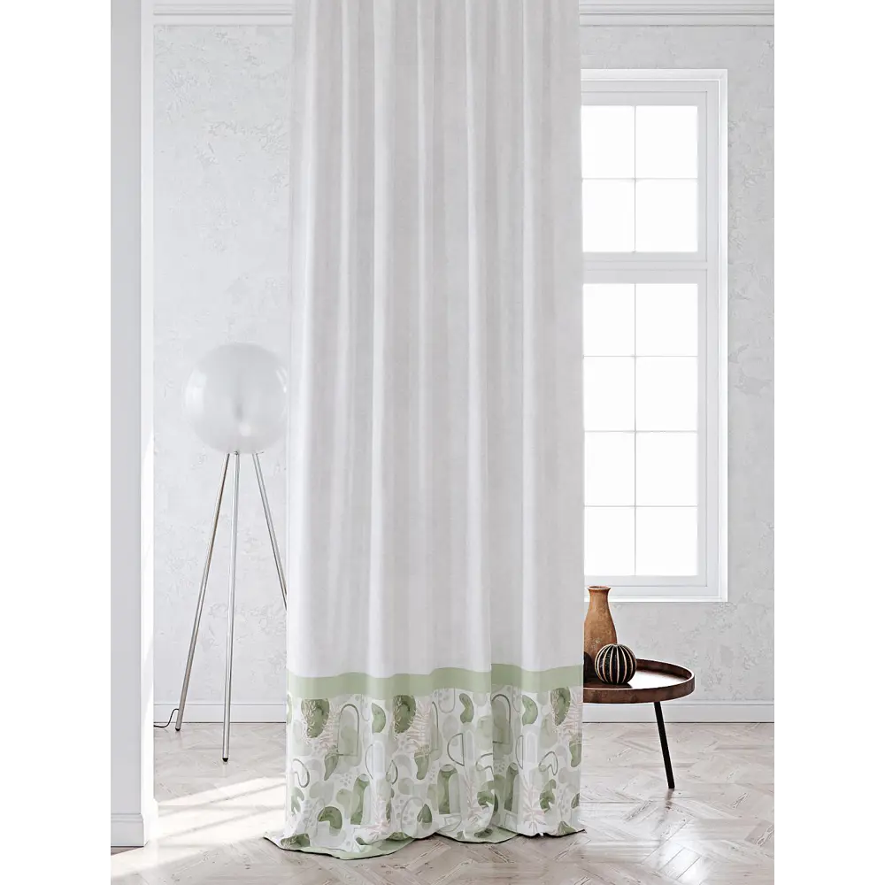 Фото Штора Helga Ловирнет TD-537116 на шторной ленте, 280x150 см, цвет бежевый