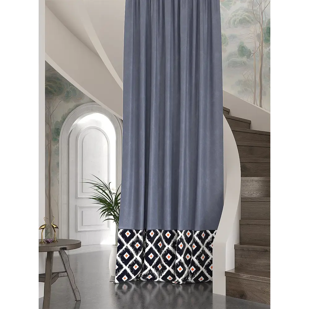 Фото Штора Helga Сенкрист TD-537595 на шторной ленте, 280x150 см, цвет разноцветный