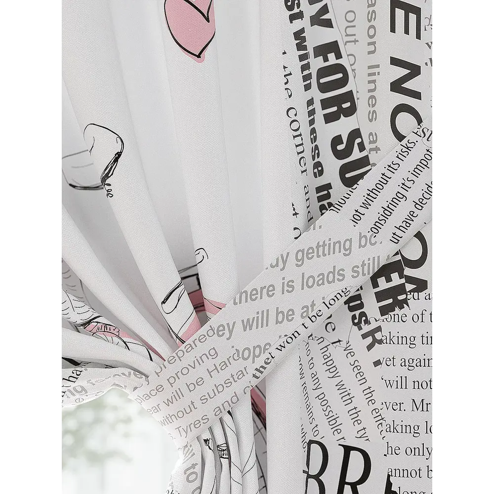 Фото 2 Штора Helga Лифортис TD-530339 на шторной ленте, 180x150 см, цвет белый