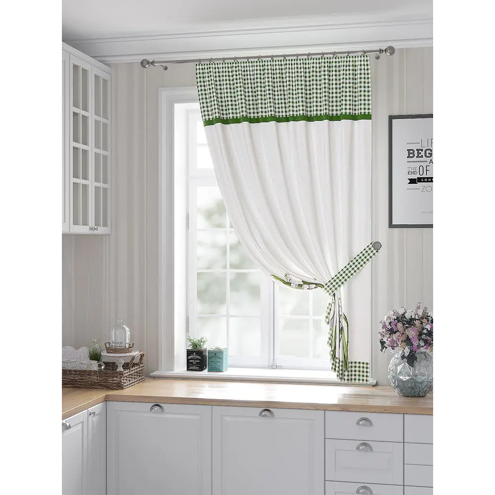 Фото 2 Штора Helga Мирфоркс TD-530425 на шторной ленте, 180x150 см, цвет белый Фото 2 Штора Helga Мирфоркс TD-530425 на шторной ленте, 180x150 см, цвет белый