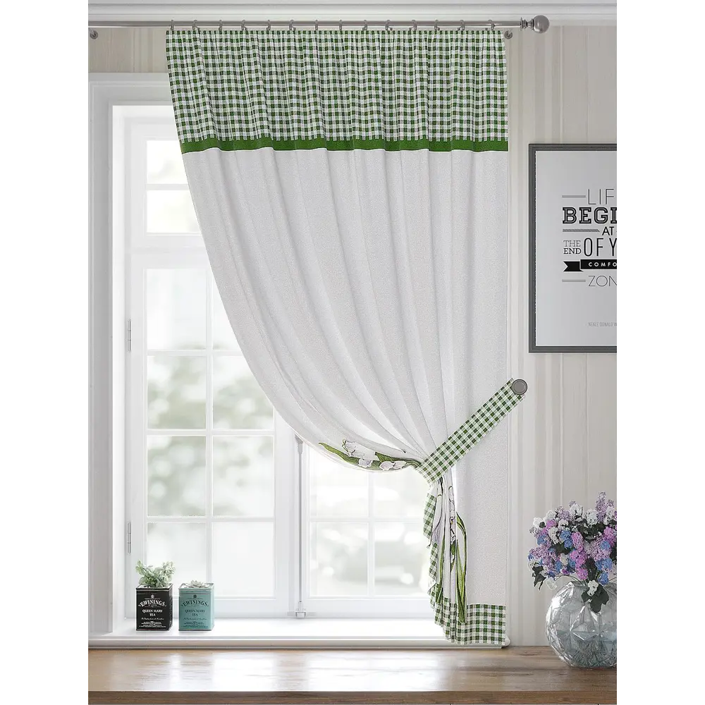 Фото 4 Штора Helga Мирфоркс TD-530425 на шторной ленте, 180x150 см, цвет белый Фото 4 Штора Helga Мирфоркс TD-530425 на шторной ленте, 180x150 см, цвет белый