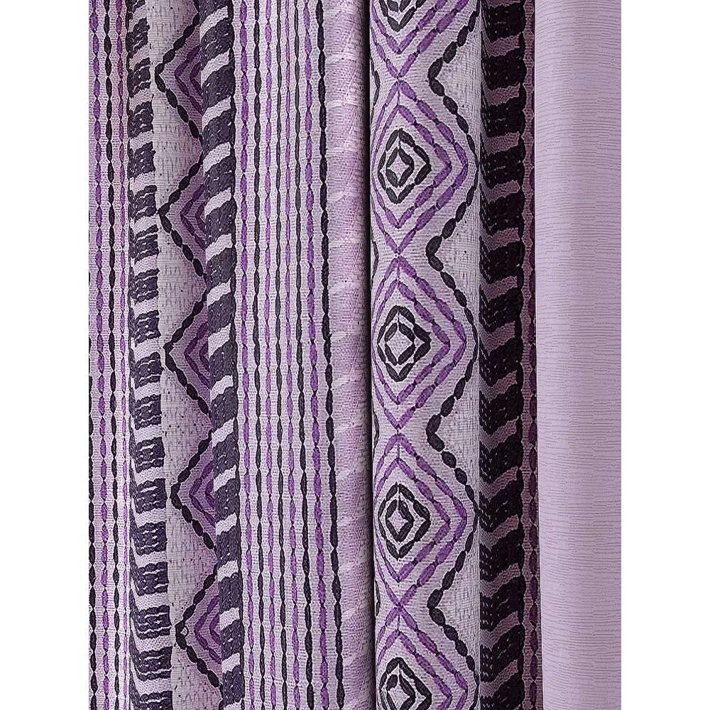 Фото 2 Комплект штор Comfy Way Хлирменс TD-958316 на шторной ленте, 260x150 см, цвет фиолетовый Фото 2 Комплект штор Comfy Way Хлирменс TD-958316 на шторной ленте, 260x150 см, цвет фиолетовый