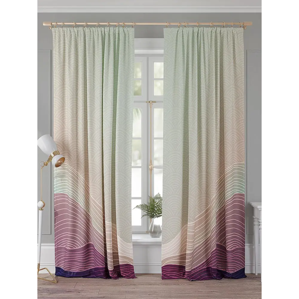 Фото Комплект штор Comfy Way Глимернос TD-958339 на шторной ленте, 260x150 см, цвет разноцветный Фото Комплект штор Comfy Way Глимернос TD-958339 на шторной ленте, 260x150 см, цвет разноцветный