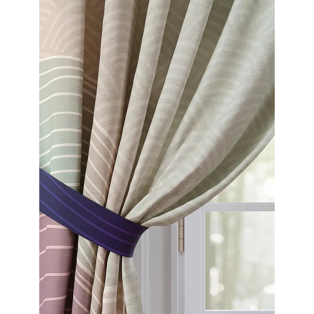 Фото 3 Комплект штор Comfy Way Глимернос TD-958339 на шторной ленте, 260x150 см, цвет разноцветный Фото 3 Комплект штор Comfy Way Глимернос TD-958339 на шторной ленте, 260x150 см, цвет разноцветный