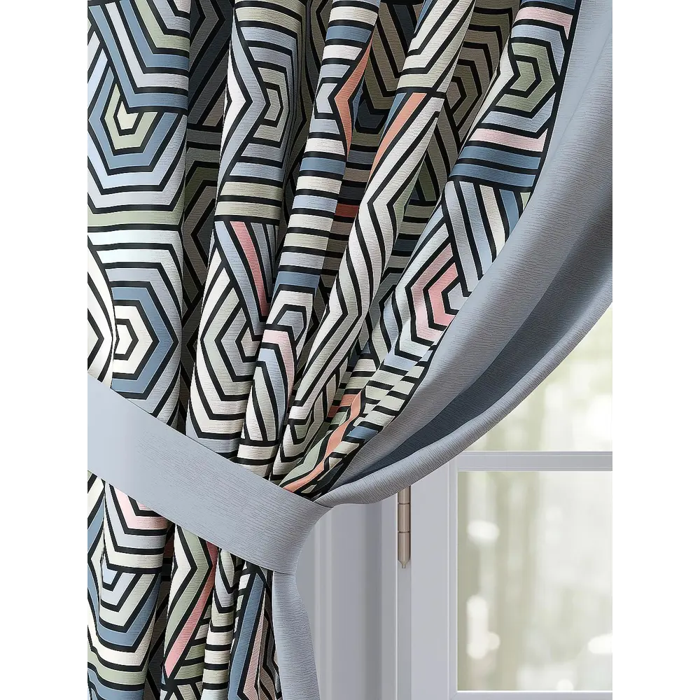 Фото 3 Комплект штор Comfy Way Сенрик TD-958349 на шторной ленте, 260x150 см, цвет разноцветный Фото 3 Комплект штор Comfy Way Сенрик TD-958349 на шторной ленте, 260x150 см, цвет разноцветный
