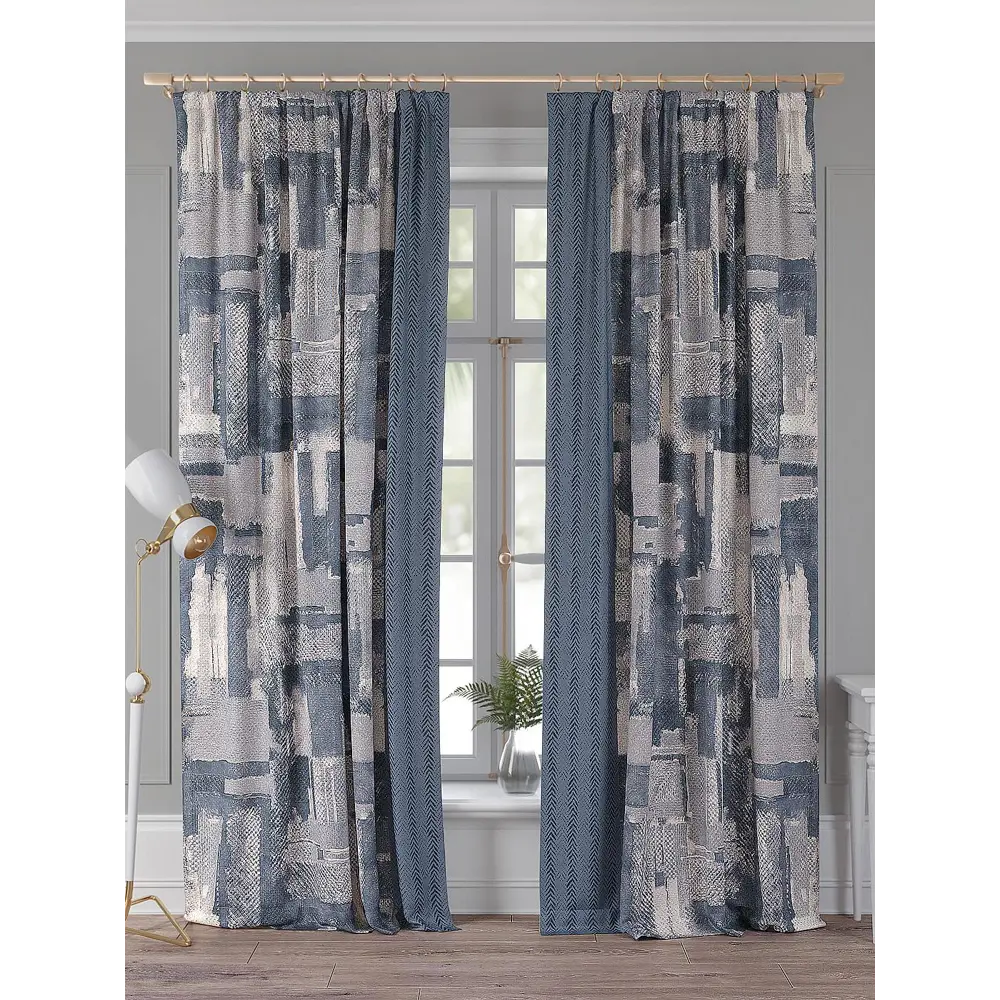 Фото Комплект штор Comfy Way Мирикир TD-958353 на шторной ленте, 260x150 см, цвет разноцветный Фото Комплект штор Comfy Way Мирикир TD-958353 на шторной ленте, 260x150 см, цвет разноцветный