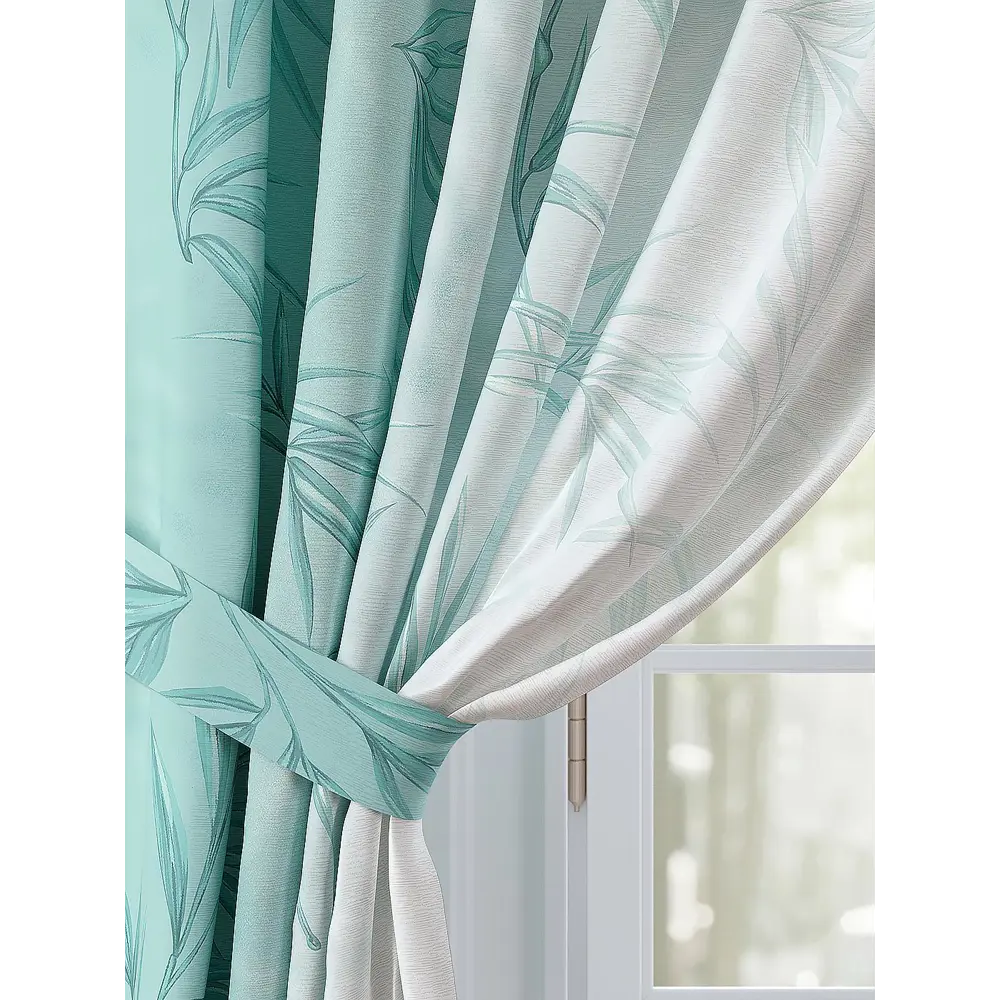 Фото 3 Комплект штор Comfy Way Римикор TD-958395 на шторной ленте, 260x150 см, цвет белый Фото 3 Комплект штор Comfy Way Римикор TD-958395 на шторной ленте, 260x150 см, цвет белый