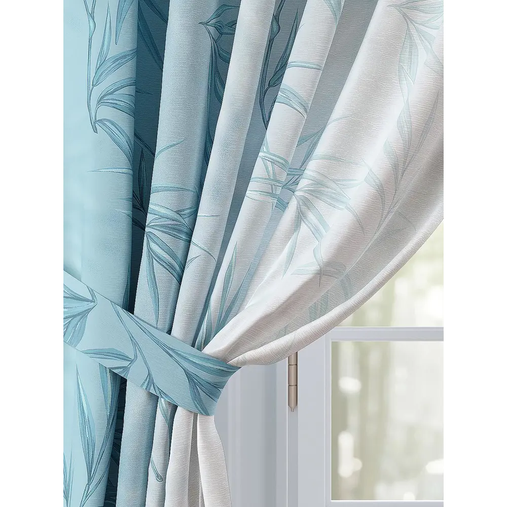 Фото 3 Комплект штор Comfy Way Никоринс TD-958396 на шторной ленте, 260x150 см, цвет белый Фото 3 Комплект штор Comfy Way Никоринс TD-958396 на шторной ленте, 260x150 см, цвет белый