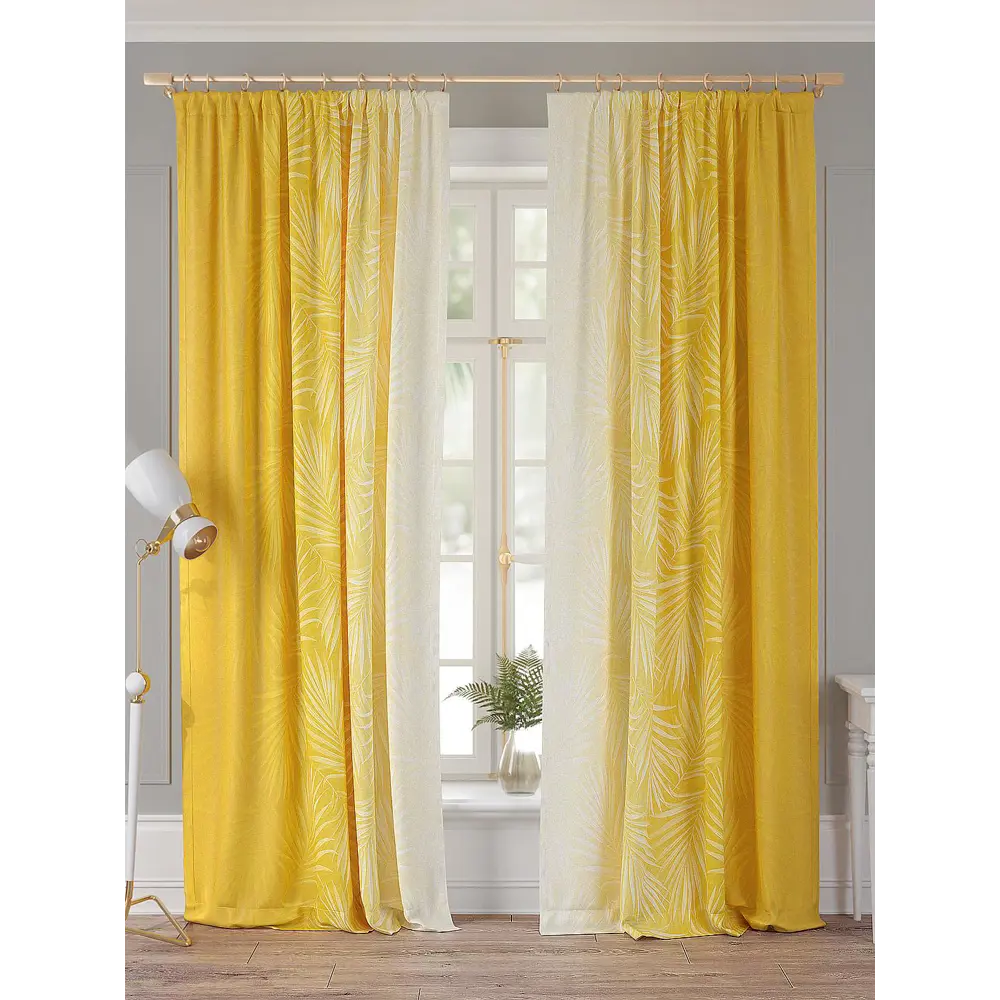 Фото Комплект штор Comfy Way Римикоринс TD-958412 на шторной ленте, 260x150 см, цвет разноцветный Фото Комплект штор Comfy Way Римикоринс TD-958412 на шторной ленте, 260x150 см, цвет разноцветный