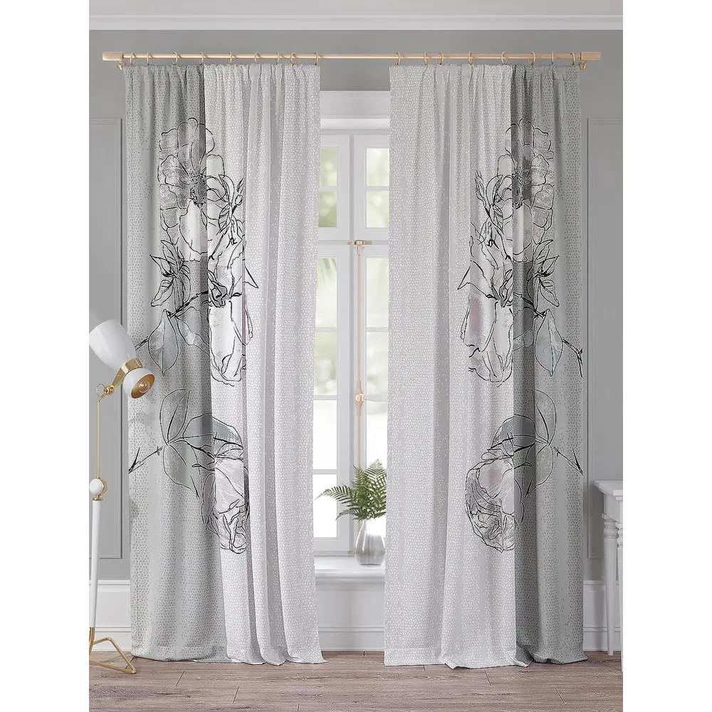 Фото Комплект штор Comfy Way Монорикон TD-958426 на шторной ленте, 260x150 см, цвет разноцветный Фото Комплект штор Comfy Way Монорикон TD-958426 на шторной ленте, 260x150 см, цвет разноцветный