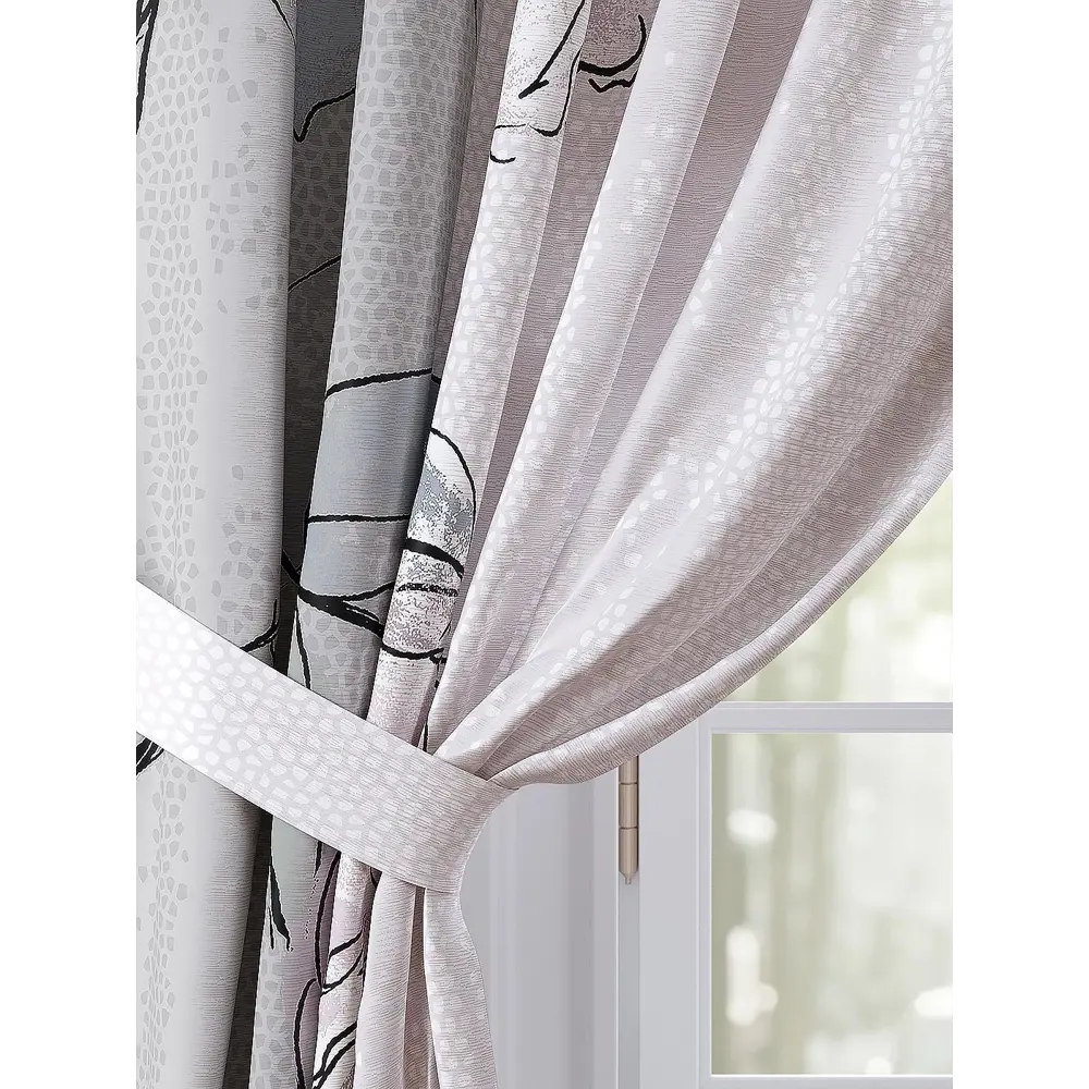 Фото 3 Комплект штор Comfy Way Монорикон TD-958426 на шторной ленте, 260x150 см, цвет разноцветный Фото 3 Комплект штор Comfy Way Монорикон TD-958426 на шторной ленте, 260x150 см, цвет разноцветный