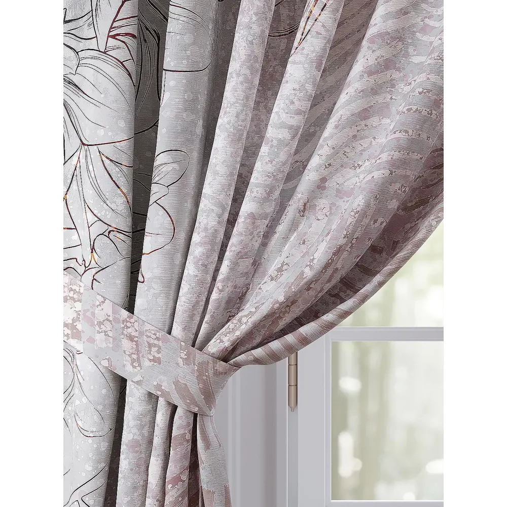 Фото 3 Комплект штор Comfy Way Докронс TD-958427 на шторной ленте, 260x150 см, цвет разноцветный Фото 3 Комплект штор Comfy Way Докронс TD-958427 на шторной ленте, 260x150 см, цвет разноцветный