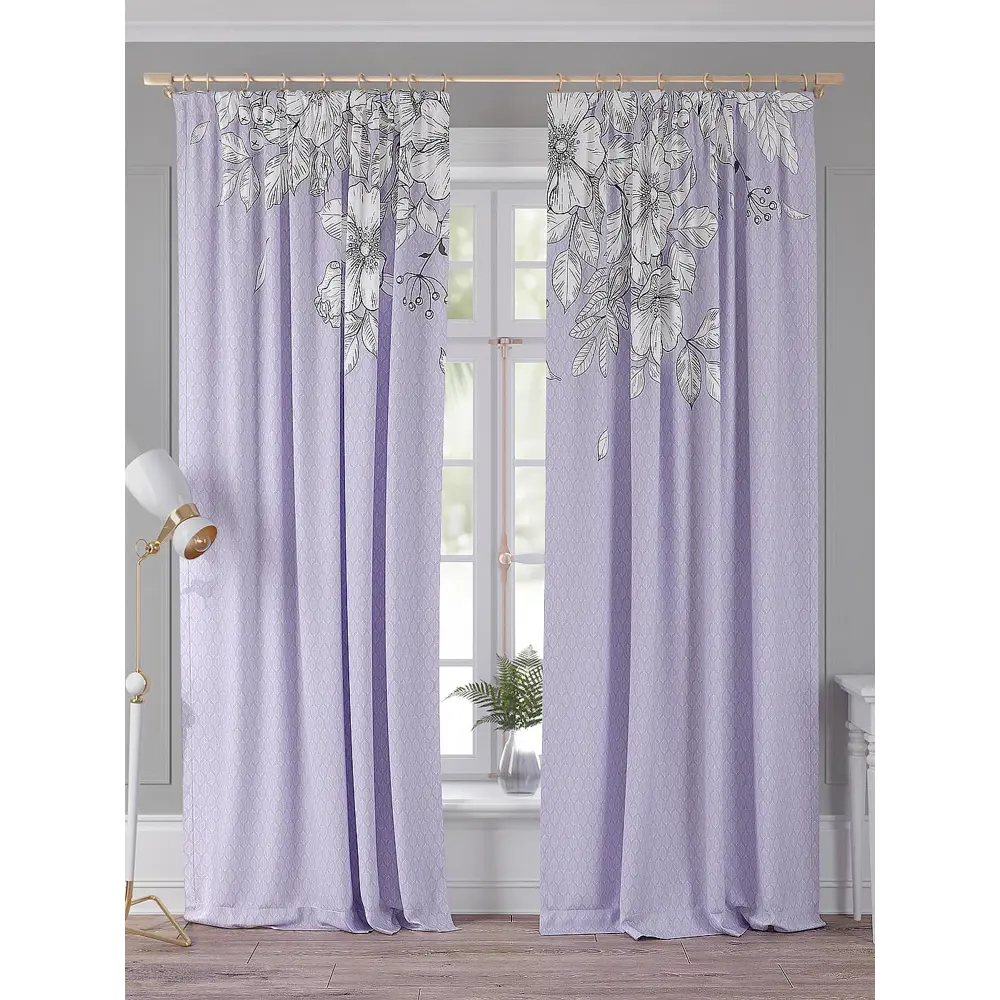 Фото Комплект штор Comfy Way Мифенкос TD-958465 на шторной ленте, 260x150 см, цвет разноцветный Фото Комплект штор Comfy Way Мифенкос TD-958465 на шторной ленте, 260x150 см, цвет разноцветный