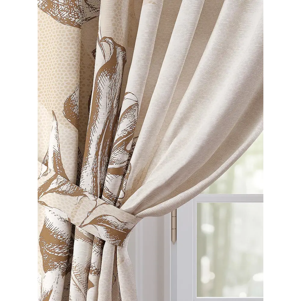 Фото 3 Комплект штор Comfy Way Нектив TD-958479 на шторной ленте, 260x150 см, цвет разноцветный Фото 3 Комплект штор Comfy Way Нектив TD-958479 на шторной ленте, 260x150 см, цвет разноцветный