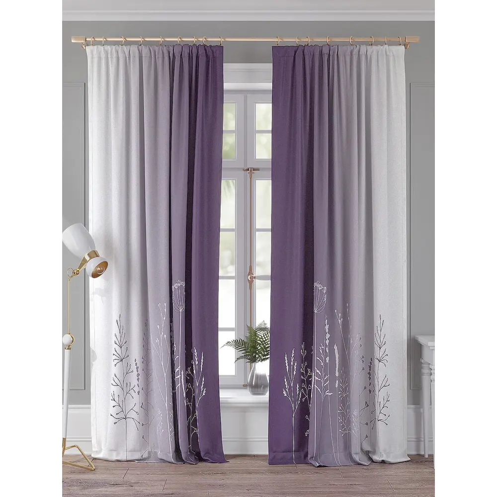 Фото Комплект штор Comfy Way Лоригонс TD-958510 на шторной ленте, 260x150 см, цвет белый Фото Комплект штор Comfy Way Лоригонс TD-958510 на шторной ленте, 260x150 см, цвет белый