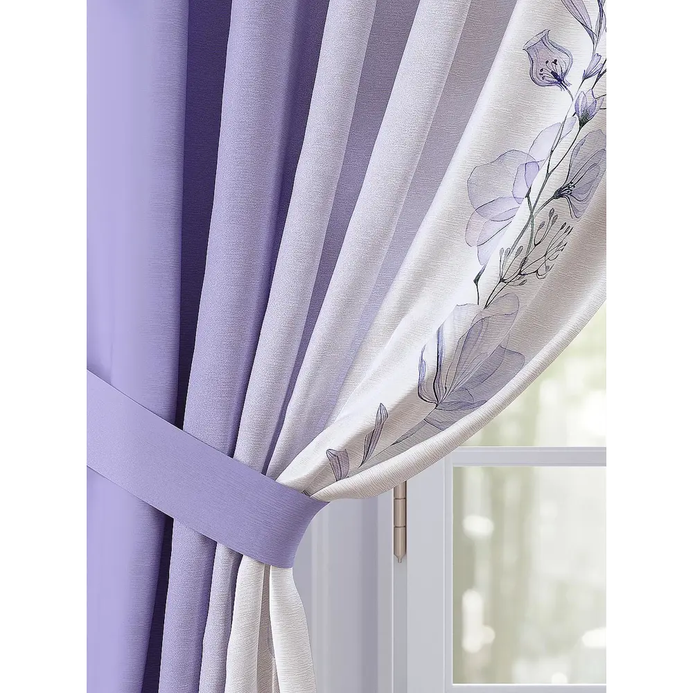 Фото 3 Комплект штор Comfy Way Крензес TD-958512 на шторной ленте, 260x150 см, цвет разноцветный Фото 3 Комплект штор Comfy Way Крензес TD-958512 на шторной ленте, 260x150 см, цвет разноцветный