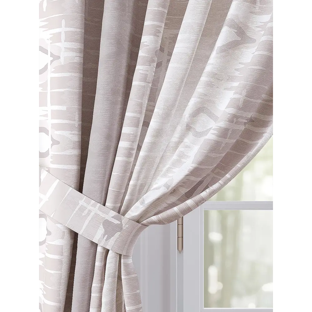 Фото 3 Комплект штор Comfy Way Алибринс TD-958518 на шторной ленте, 260x150 см, цвет белый Фото 3 Комплект штор Comfy Way Алибринс TD-958518 на шторной ленте, 260x150 см, цвет белый