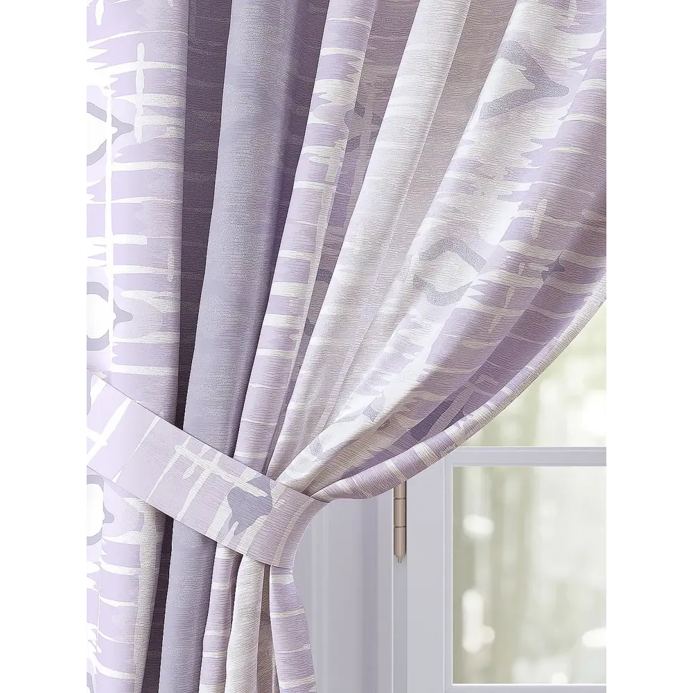 Фото 3 Комплект штор Comfy Way Тамиканс TD-958519 на шторной ленте, 260x150 см, цвет белый Фото 3 Комплект штор Comfy Way Тамиканс TD-958519 на шторной ленте, 260x150 см, цвет белый