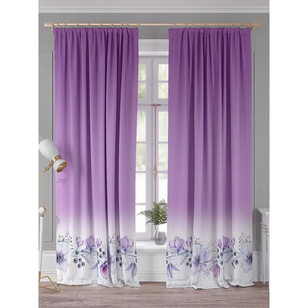 Фото Комплект штор Comfy Way Ломрис TD-958521 на шторной ленте, 260x150 см, цвет белый Фото Комплект штор Comfy Way Ломрис TD-958521 на шторной ленте, 260x150 см, цвет белый