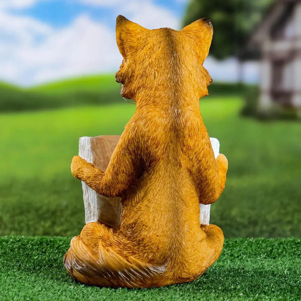 Фото 3 Садовая фигура Лиса с книгой 30x19x17см Фото 3 Садовая фигура Лиса с книгой 30x19x17см