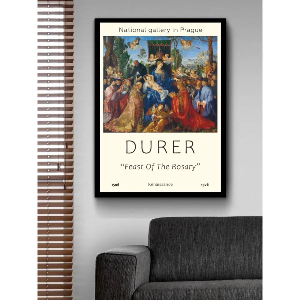 Фото 2 Постер на холсте Альбрехт Дюрер - Праздник венков и роз 60x90 см в подарочном тубусе без рамы