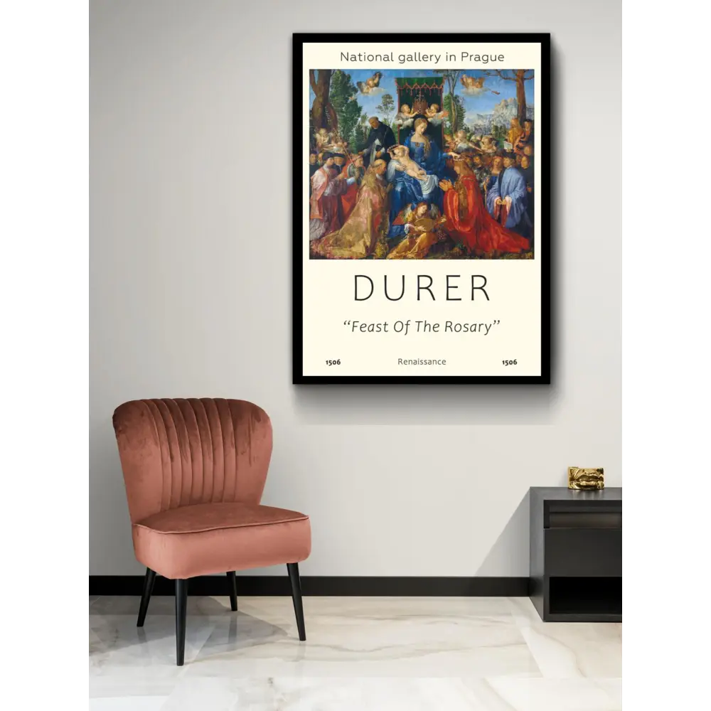 Фото 3 Постер на холсте Альбрехт Дюрер - Праздник венков и роз 60x90 см в подарочном тубусе без рамы