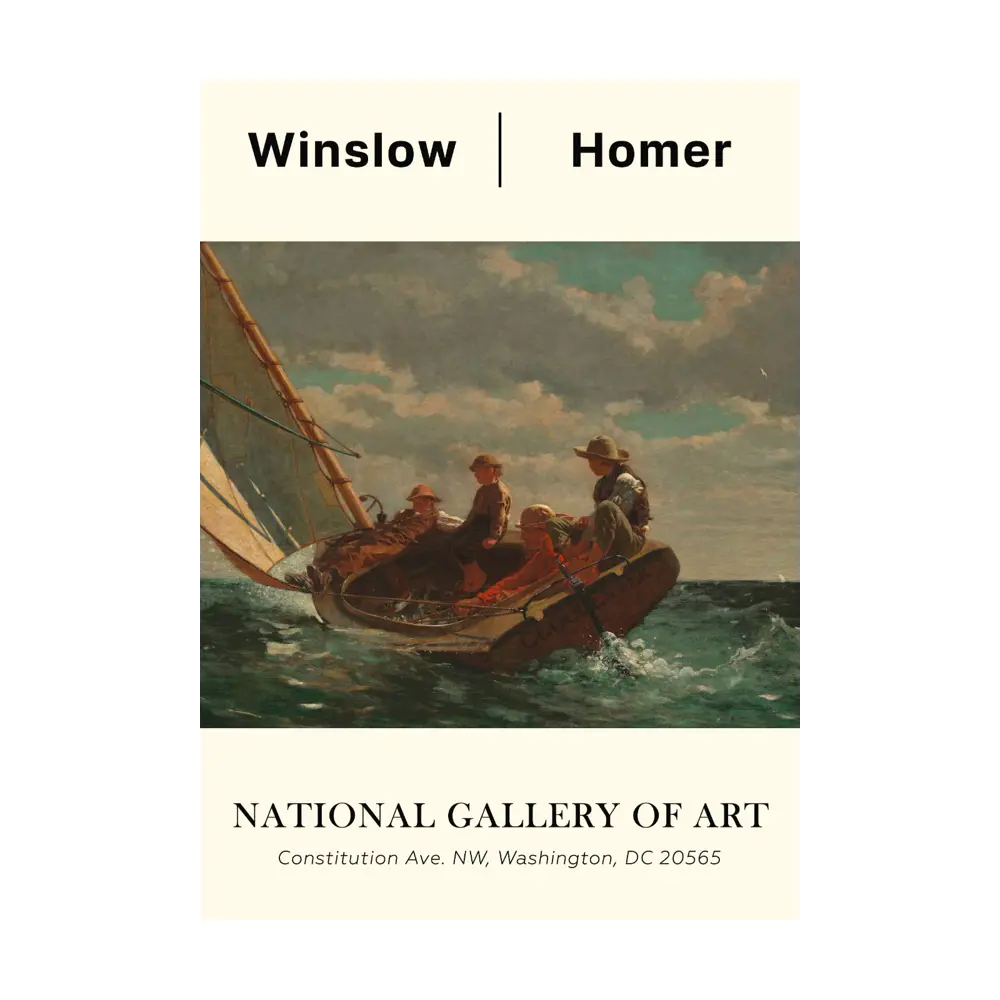 Фото Постер Уинслоу Хомер - Попутный ветер 60x90 см в раме Фото Постер Уинслоу Хомер - Попутный ветер 60x90 см в раме