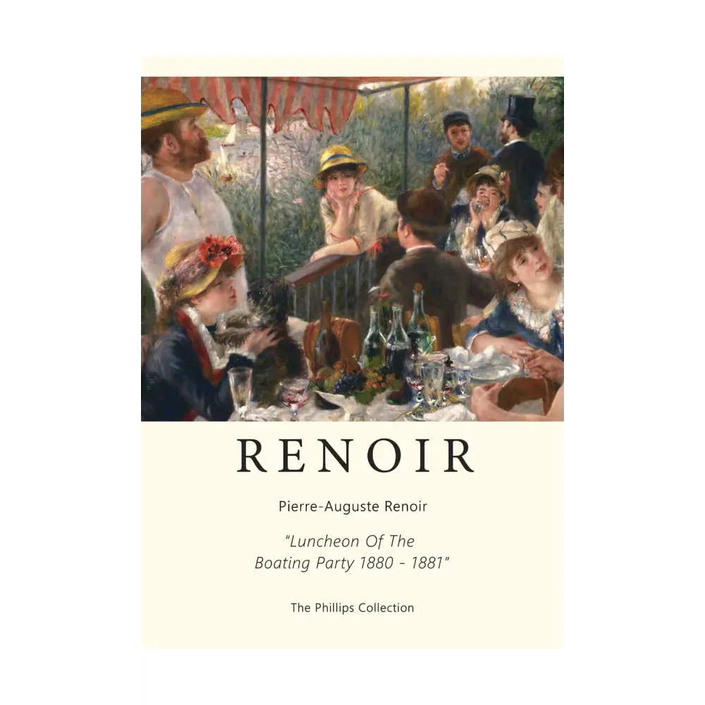 Фото Постер Пьер Огюст Ренуар - Завтрак гребцов 60x90 см в раме Фото Постер Пьер Огюст Ренуар - Завтрак гребцов 60x90 см в раме