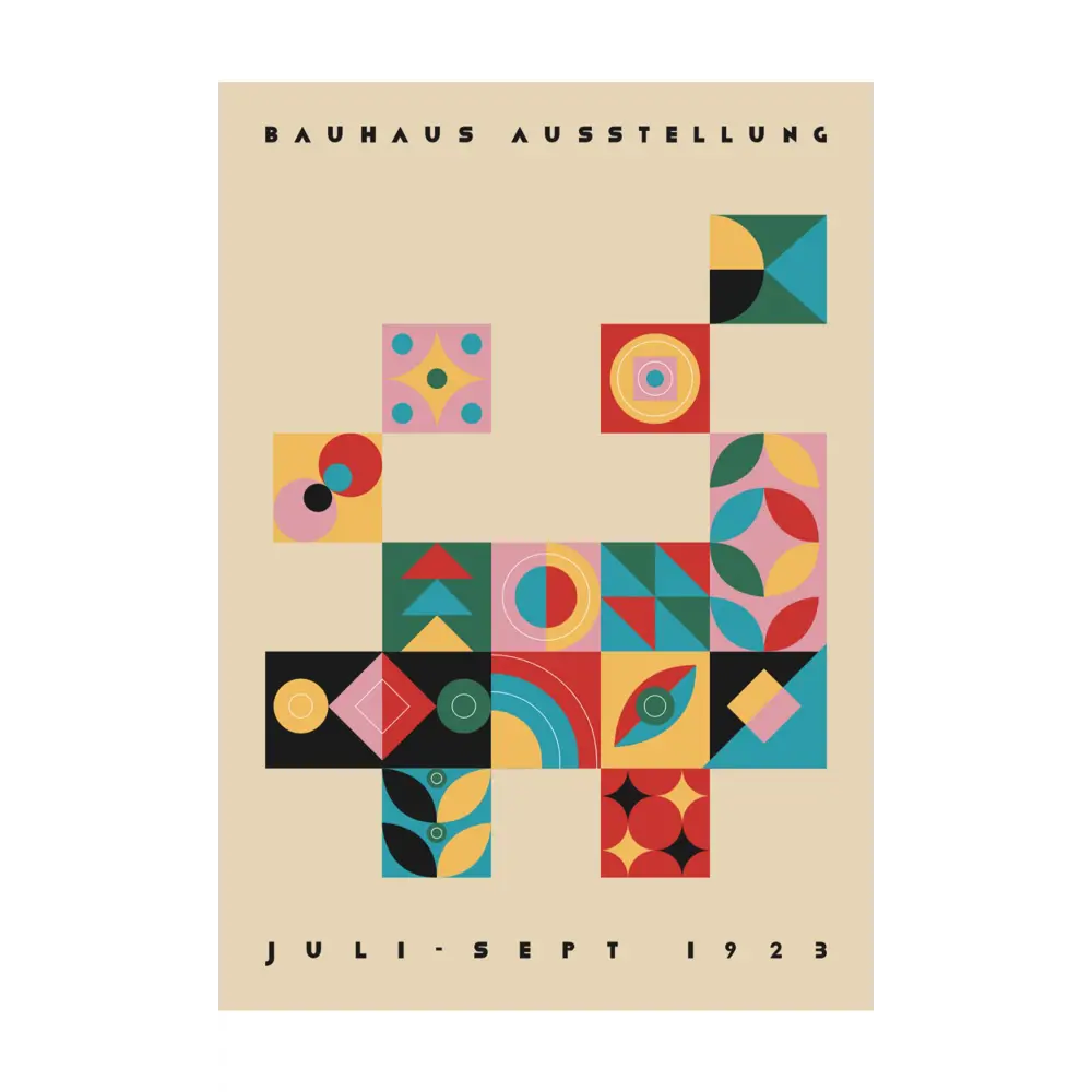 Фото Постер Баухаус - Разноцветные квадраты 40x50 см в раме Фото Постер Баухаус - Разноцветные квадраты 40x50 см в раме