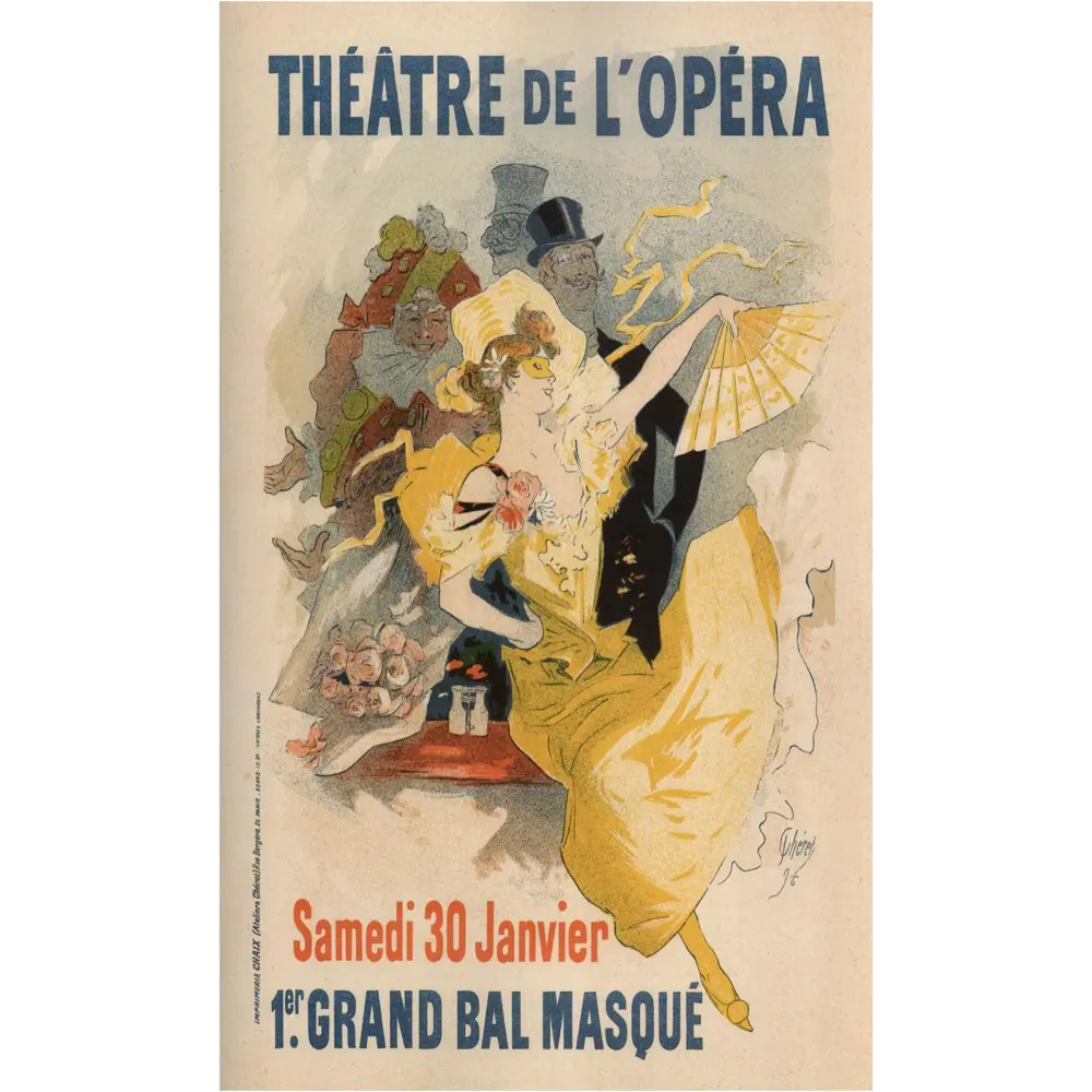 Фото Постер на холсте Афиша - Бал-маскарад 60x90 см в подарочном тубусе без рамы