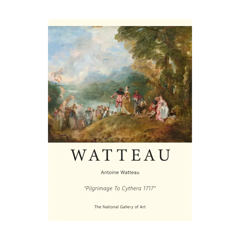 Фото Постер на холсте Антуан Ватто - Паломничество на остров Киферу 90x120 см в подарочном тубусе без рамы Фото Постер на холсте Антуан Ватто - Паломничество на остров Киферу 90x120 см в подарочном тубусе без рамы