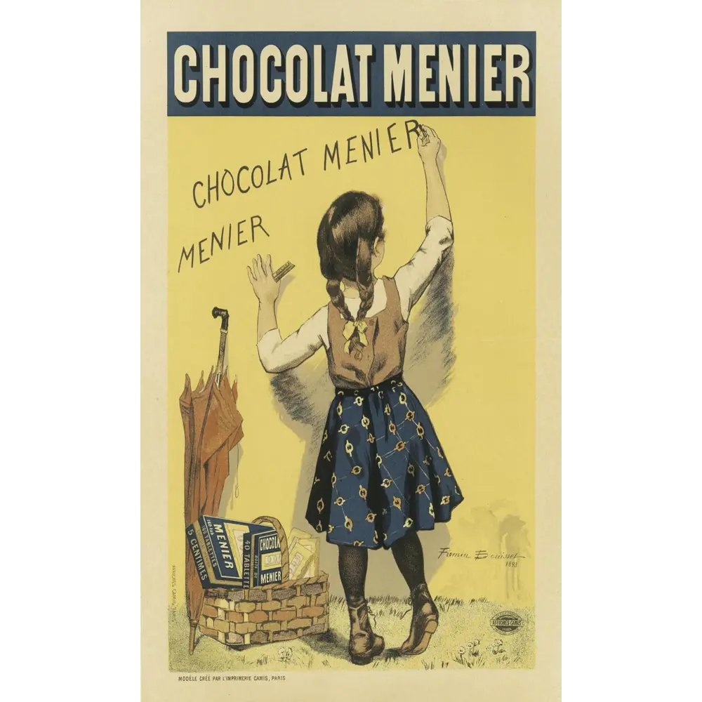 Фото Постер на холсте Рекламный плакат - Шоколад Chocolat Menier 90x120 см в подарочном тубусе без рамы Фото Постер на холсте Рекламный плакат - Шоколад Chocolat Menier 90x120 см в подарочном тубусе без рамы