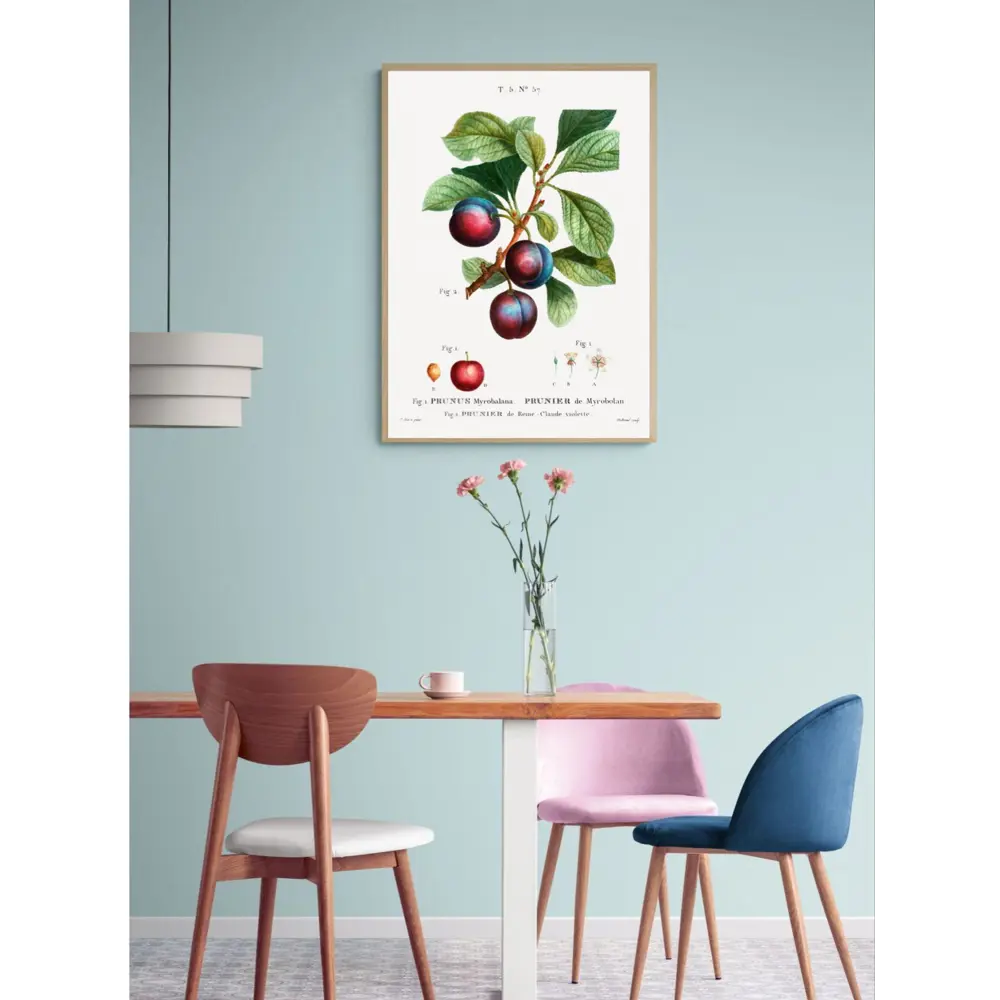 Фото 2 Постер на холсте Фрукты - Сливы на веточке 90x120 см в подарочном тубусе без рамы