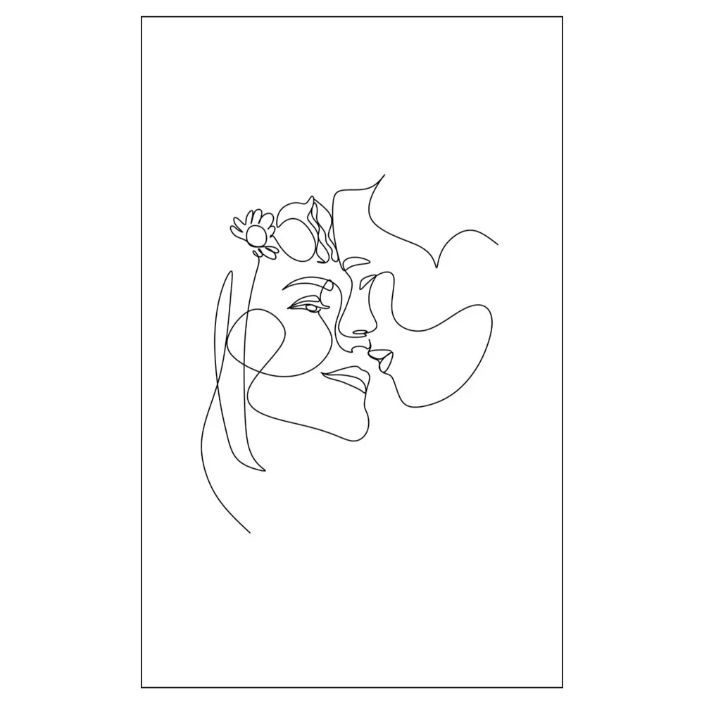 Фото Постер Линии - Нежный поцелуй 60x90 см в раме Фото Постер Линии - Нежный поцелуй 60x90 см в раме