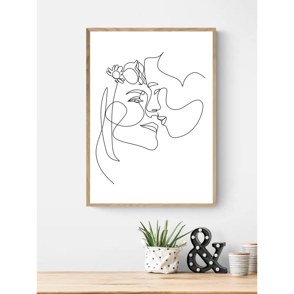 Фото 2 Постер Линии - Нежный поцелуй 60x90 см в раме Фото 2 Постер Линии - Нежный поцелуй 60x90 см в раме