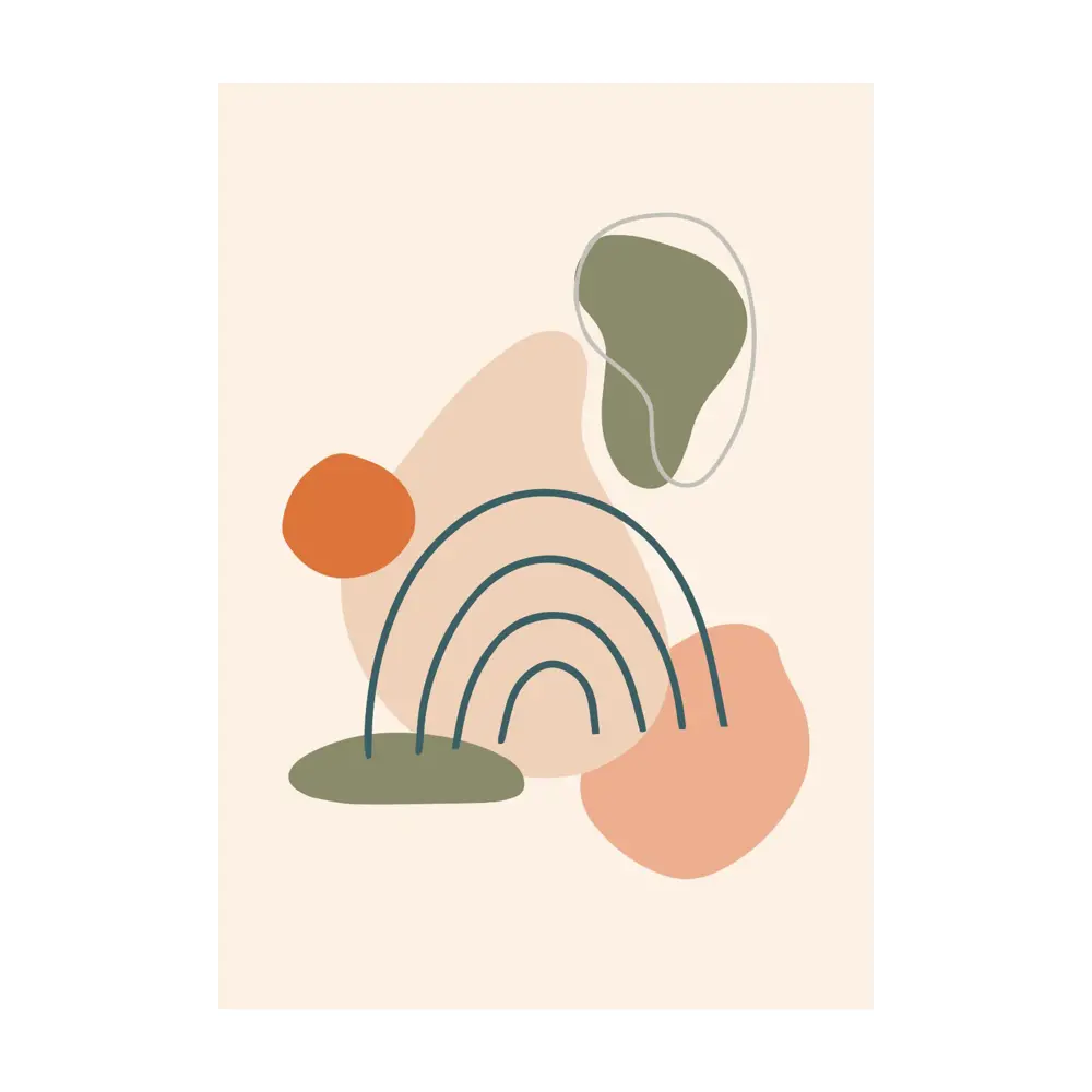 Фото Постер на холсте Абстракция - Радуга 90x120 см в подарочном тубусе без рамы