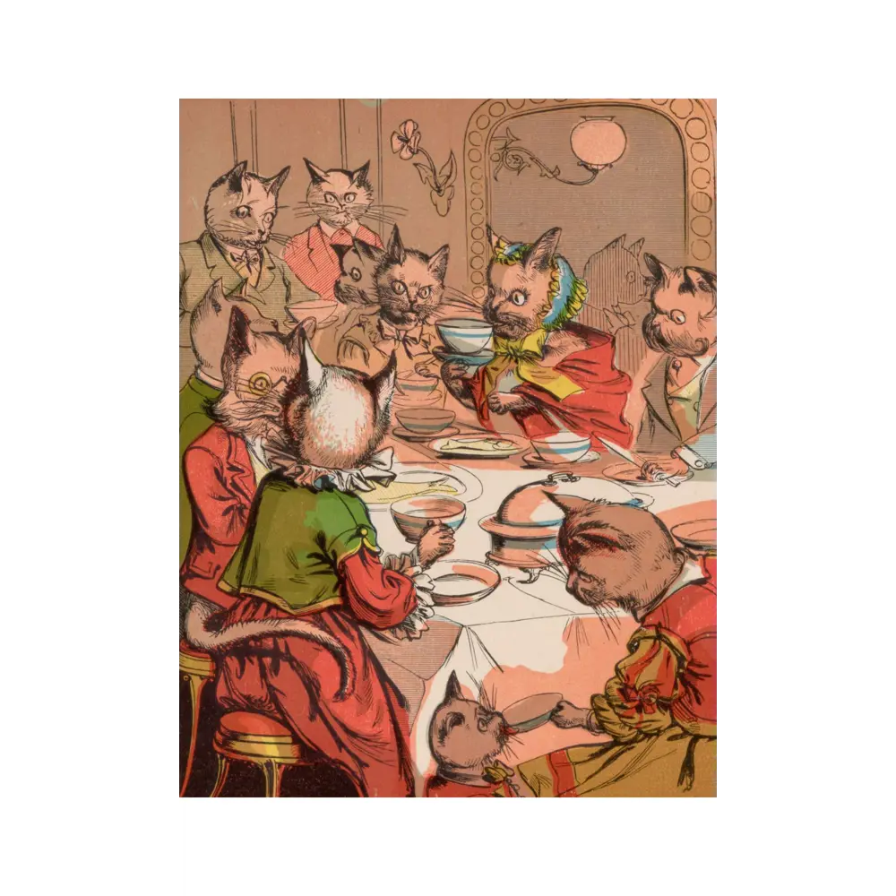 Фото Постер Кошки - Праздник у кошек 50x70 см в раме Фото Постер Кошки - Праздник у кошек 50x70 см в раме