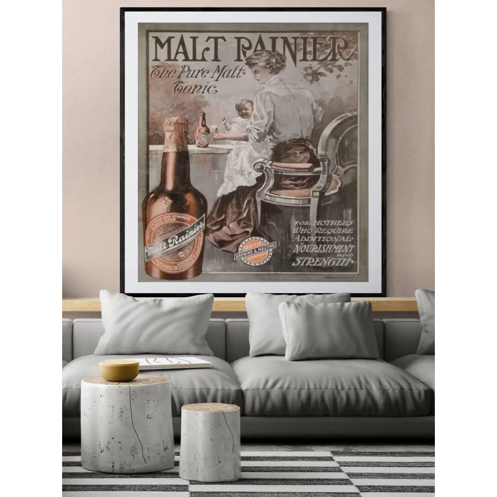 Фото 2 Постер на холсте Рекламный плакат - Пиво Malt Rainier Beer 50x70 см в подарочном тубусе без рамы Фото 2 Постер на холсте Рекламный плакат - Пиво Malt Rainier Beer 50x70 см в подарочном тубусе без рамы
