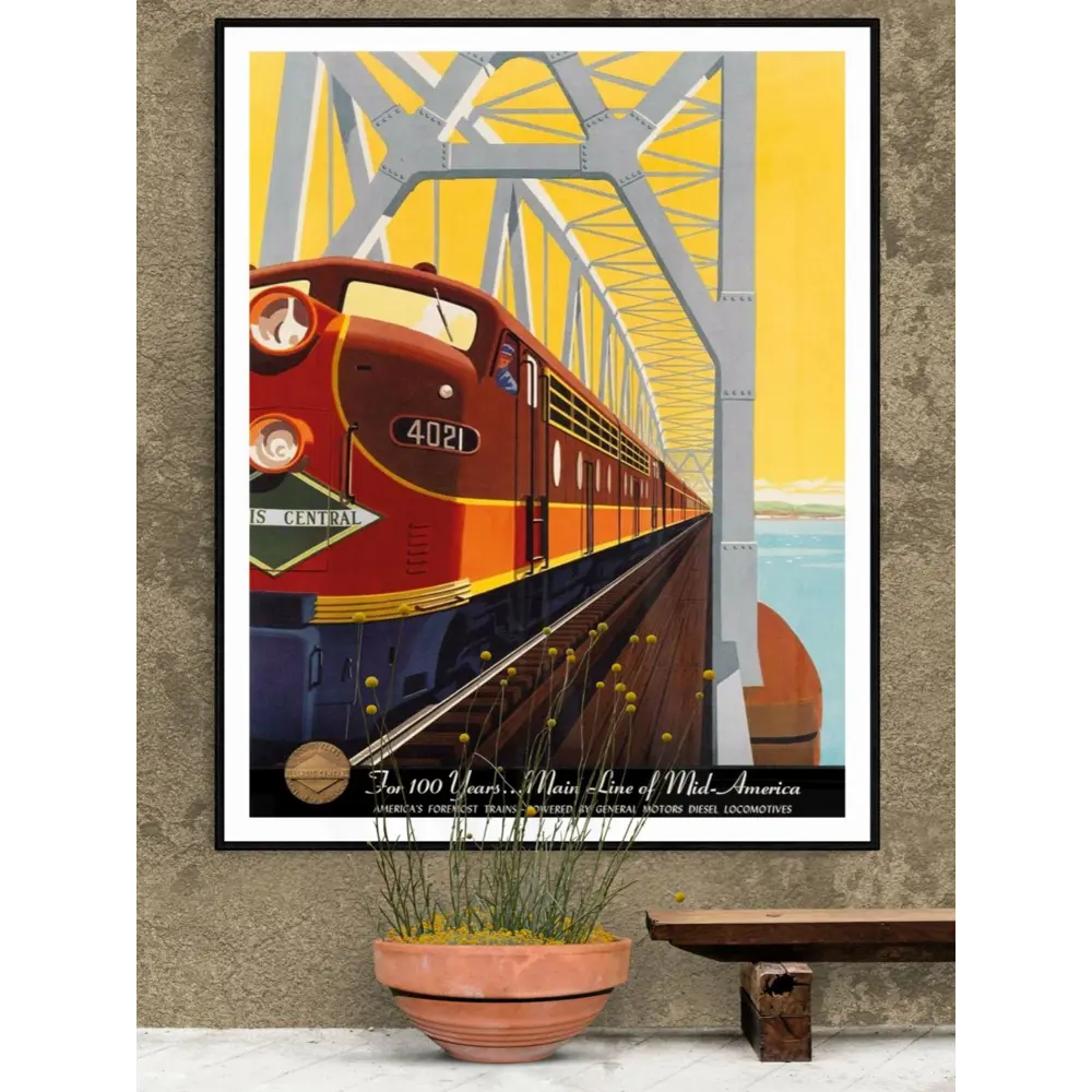 Фото 2 Постер на холсте Поезда - Лучший поезд Америки 50x70 см в подарочном тубусе без рамы