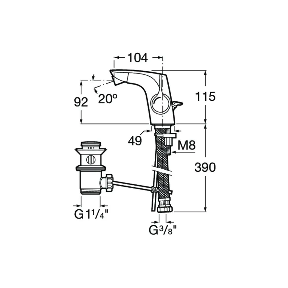 Фото 2 Смеситель для биде Roca Insignia хром 5A603AC00 однорычажный цвет хромированный блестящий Фото 2 Смеситель для биде Roca Insignia хром 5A603AC00 однорычажный цвет хромированный блестящий
