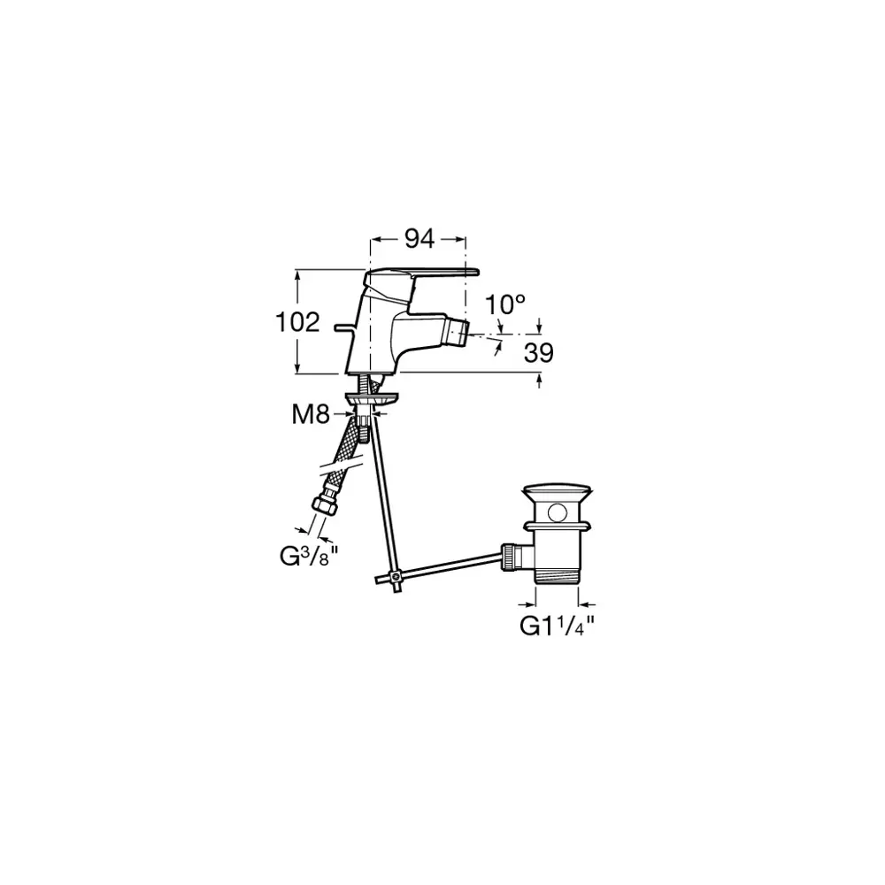 Фото 2 Смеситель для биде Roca Victoria 5A6N25C0M однорычажный цвет хромированный блестящий Фото 2 Смеситель для биде Roca Victoria 5A6N25C0M однорычажный цвет хромированный блестящий